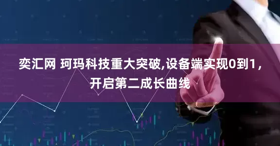 奕汇网 珂玛科技重大突破,设备端实现0到1，开启第二成长曲线